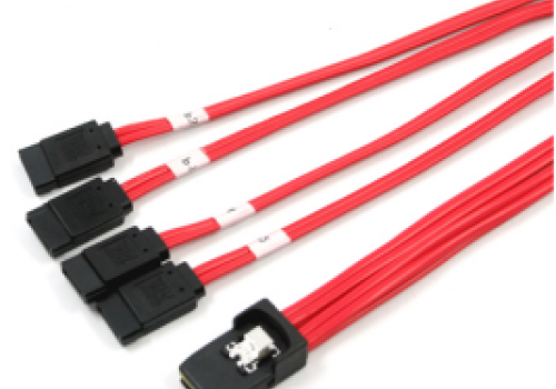 Cáp Mini SAS 36 to 4SATA cable , SFF-8087 to 4 SATA cable 0.5M